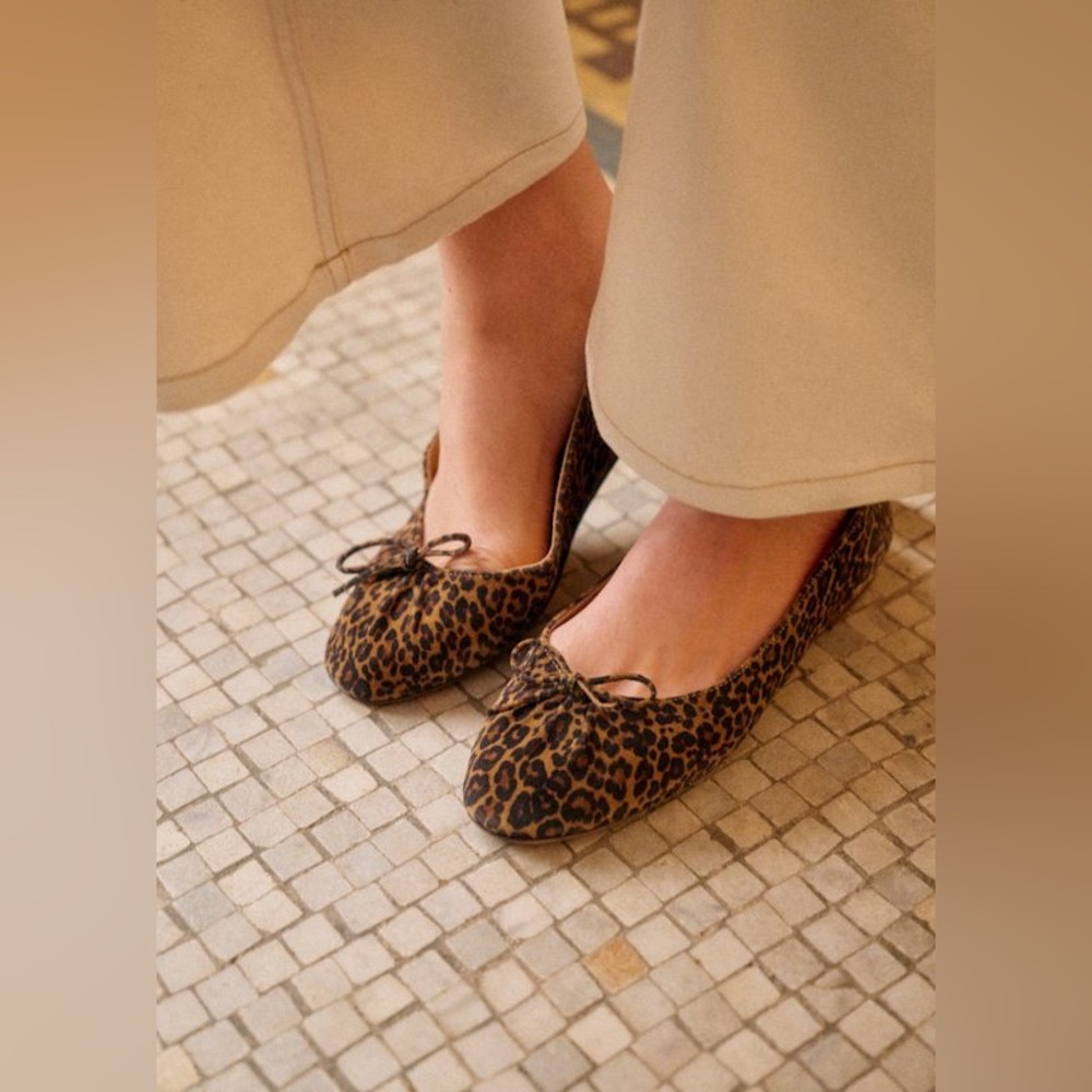 Sézane Agathe Low Ballerinas in Leopard FR 36 / US 5 - Picture 12 of 12
